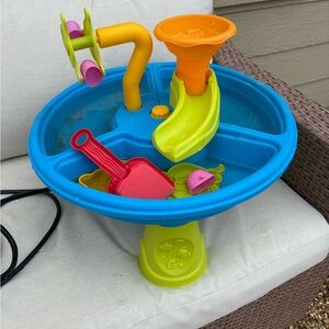 Kids Water & Sand Play Table - Blue, Green, Orange